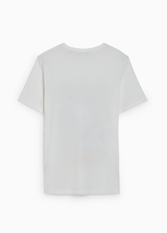Белая футболка с принтом C&A