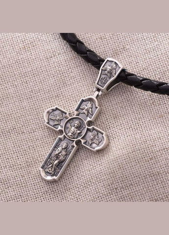 Серебряный крест с распятием (чернение) 132565 Oniks (264022806)