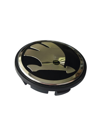 Колпачки - заглушки в диски 66\56мм черные хром Skoda (338195764)