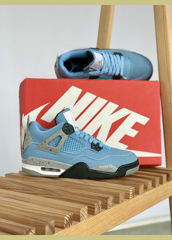 Кроссовки женские и мужские Nike Air Jordan 4 Retro University Blue | Найк Аир Джордан 4 Ретро Юниверсити голубые No Brand голубые всесезоны (307288665)