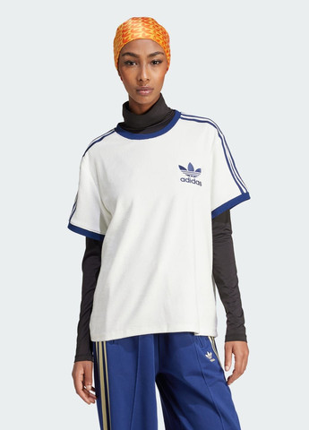 Белая всесезон футболка terry 3-stripes adidas