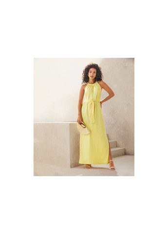 Желтое повседневный платье длинное для женщины lenzing ecovero 371791 Esmara