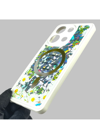 Чохол для Redmi Note 13 4G з 3д ефектом з магнітом магсейф блискучий на сяомі редмі нот 13 4г білий Xiaomi (366021224)