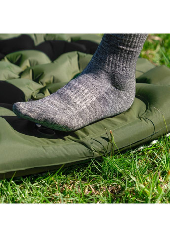 Матрац туристичний надувний двомісний CNK2550WS019, 200х125х6.5 см, зелений із вбудованою помпою для надування Naturehike (353505708)