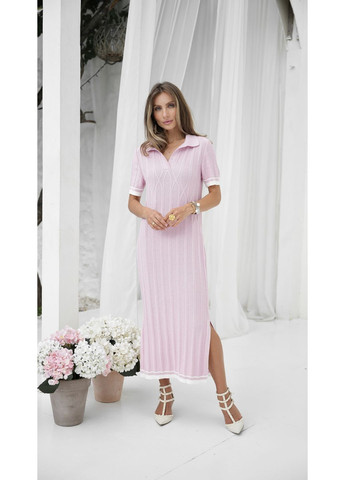 Рожева кежуал сукня в'язана Larionoff однотонна