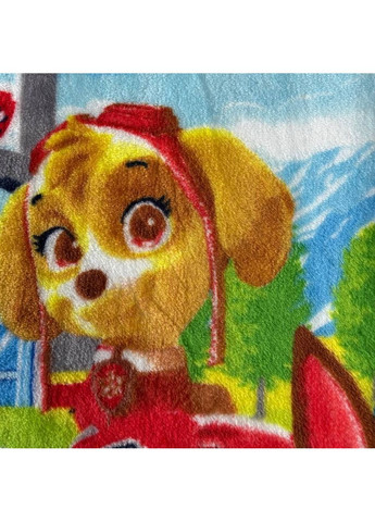 Плед-покрывало флисовый полуторный 150х210 бирюзовый с зеленым Щенячий патруль 11510 Ananasko (362671259)