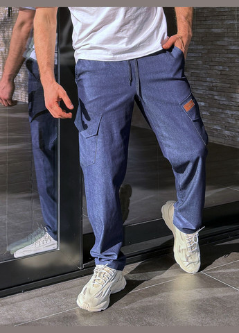 Темно-синие кэжуал летние брюки Tailer