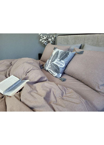 Постельное белье с резинкой Брауни(W1321) вареный хлопок Полуторный размер, наволочки 50/70 No Brand (364216831)