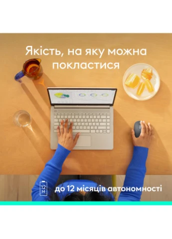 Мышь Bluetooth маленькая серая 1000 dpi Logitech (386705889)