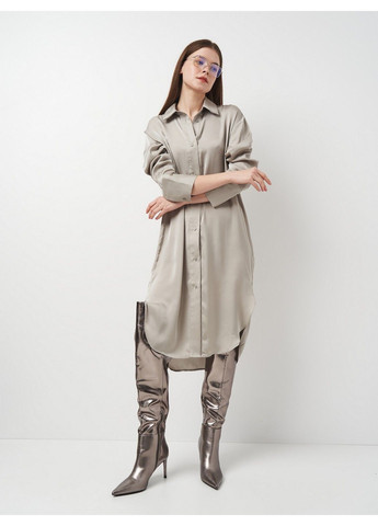 Світло-сіра кежуал сукня H&M однотонна