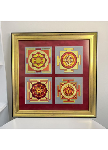 Картина-оберіг 4 Янтри 50×50 см сірий котон з вишивкою (NF0032) Tiferet-NF (371772216)