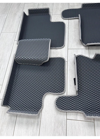 Килимки з бортиками 3Д лапою в салон для Lada 2007 (2170 )/ ВАЗ Лада Пріора, Сірі Eva Priora (360617990)