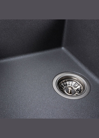 Гранітна мийка для кухні 6550 LOTOS матовий Сірий Мусон Platinum (269793672)
