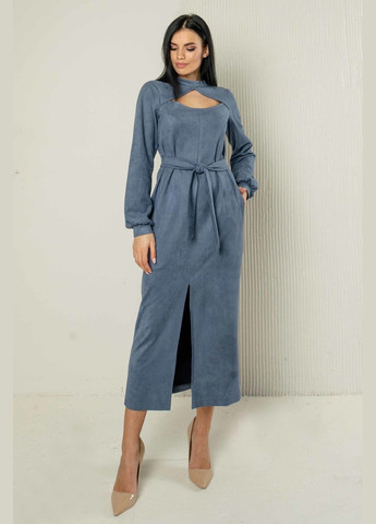 Сіро-синя кежуал, святковий, ділова сукня ри мари селма пл 0722 RiMari