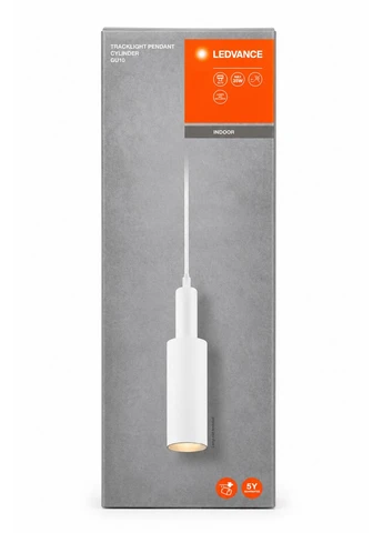 Набір: 3 підвісних трекових світильників Tracklight Pendant Cylinder GU10 білий (без лампи) Ledvance (400788675)