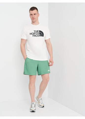 Белая футболка белая с передним черным принтом, мужская, в стиле the north face No Brand