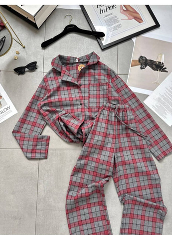 Бордова всесезон жіноча піжама з сорочкою та штанами сорочка + брюки Avanti
