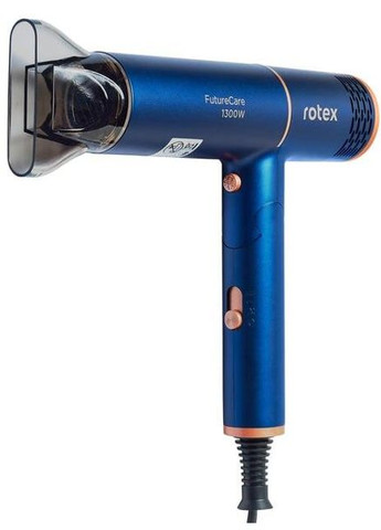 Фен для сушіння волосся RFF130-G FutureCare насадка-концентратор Синій 1300 Вт Rotex (302890703)