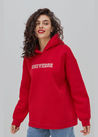 Комфортне худі для вагітних і годуючих з начосом червоне Юла мама (305214852)