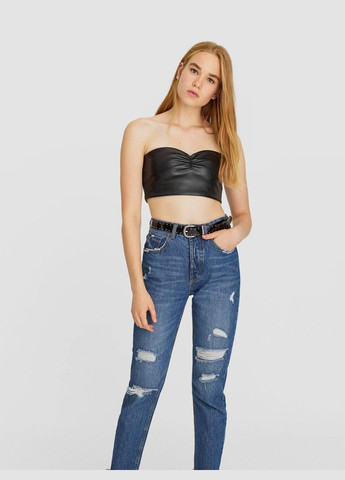 Кроп топ из эко кожи Stradivarius (299809839)