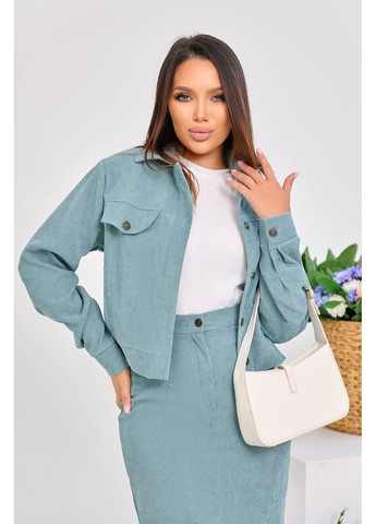 Костюм (жакет, юбка), цвет Бирюзовый No Brand (361120367)