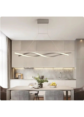 Світлодіодна люстра Хвиля PJ802 (Сірий) 80см No Brand (331640359)