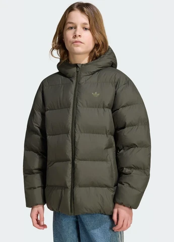 Зеленая демисезонная куртка regular puffer adidas