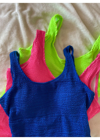 Розовый яркий монокини с премиум жатки слитный Trendy