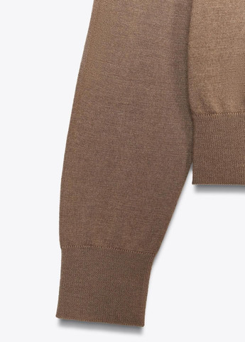 Светло-коричневый демисезонный свитер Zara