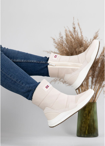 Жіночі дутики зимові з хутром бежеві (N 2 беж) Paolla (366423834)