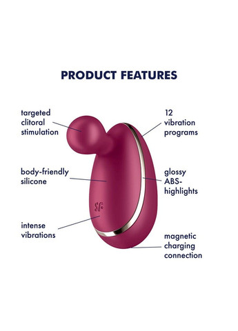 Вібратор для зовнішньої стимуляції Spot On 1 Berry, гнучкий відросток Satisfyer (333333256)