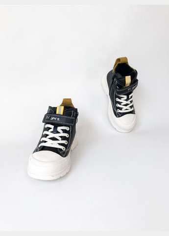 Черно-белые демисезонные хайтопы 28 г 17,5 см черно-белый артикул д137 Jong Golf