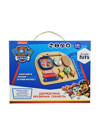 Дерев’яна музична розвиваюча панель-бізіборд з героями Kids Hits в асортименті - No Brand KH20/041 (371923907)