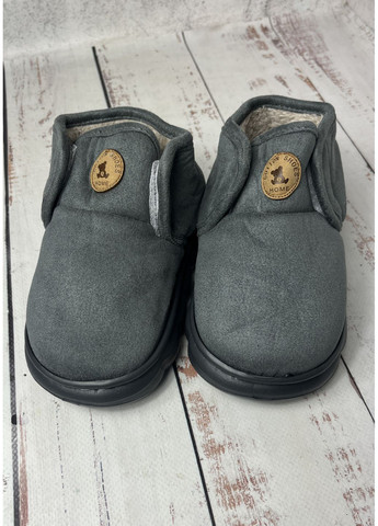 Серые тапочки домашние детские -lu серый (1217-2) Lion