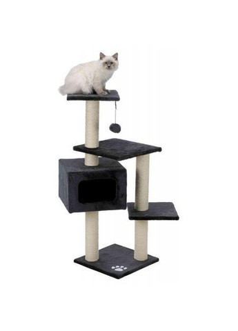 Дряпка Palamos для котів, джут/плюш, 39х39х109 см (антрацитова) Trixie (324625370)