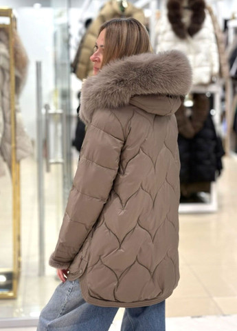 Бронзовый зимний Пуховик CHANEVIA