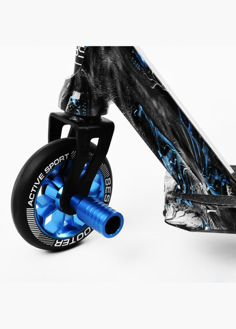 Самокат трюковий HIC-система, пеги, алюмінієвий диск та дека, принт. Skulls and blue hands (105679) Best Scooter (340909827)