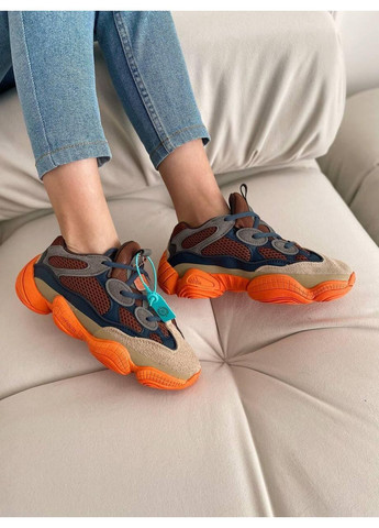 КРОСІВКИ ЖІНОЧІ ADIDAS YEEZY BOOST 500 ENFLAME АДІДАС ІЗІ БУСТ No Brand коричневі демісезони (369387631)