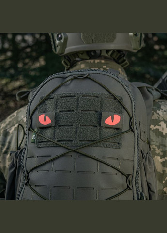 Нашивка Tiger Eyes Laser Cut (пара) Ranger Green/Red/GID M-TAC (315047366)