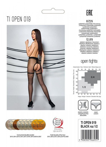 TIOPEN 019 black 1/2 (20 den) - Passion (303905061)