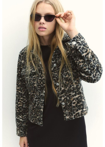 Жіночий піджак леопардового принту Н&М (57856) XS Бежевий H&M (307078694)