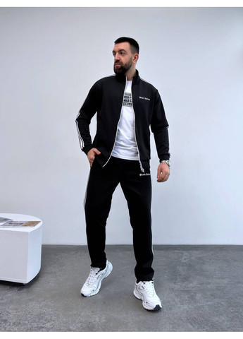 Черный костюм мужской петля,премиальная классная люкс,штаны и кофта с лампасами Україна