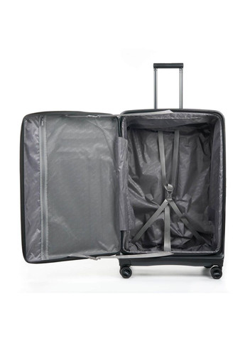 Дорожня валіза велика 96л із пластику з пластику з фіксатором 4-х колісний чорний Velo (00322028) Bagland (319710777)