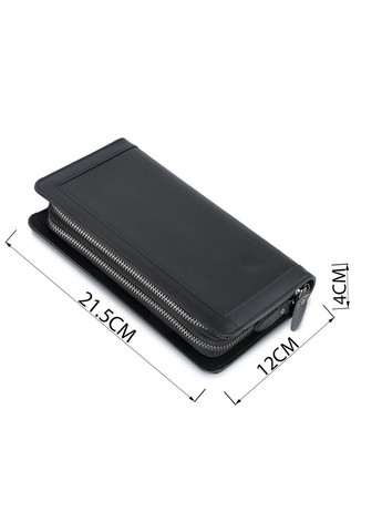 Мужской клатч-барсетка с ремешком на руку 2 отдела для кредиток и купюр черный (sku_14657) No Brand (329901825)