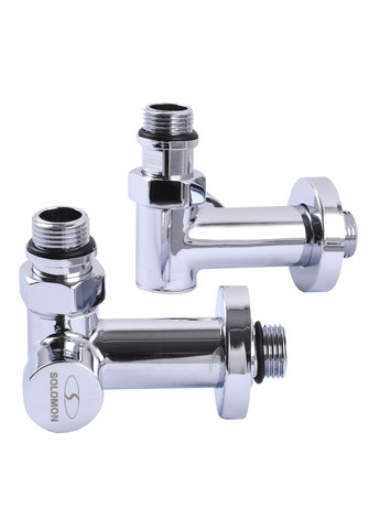 !Набір Кран вентильний кутовий з американкою LUX 1/2″ CHROM 7777_TEN (1уп.) Solomon (301219351)