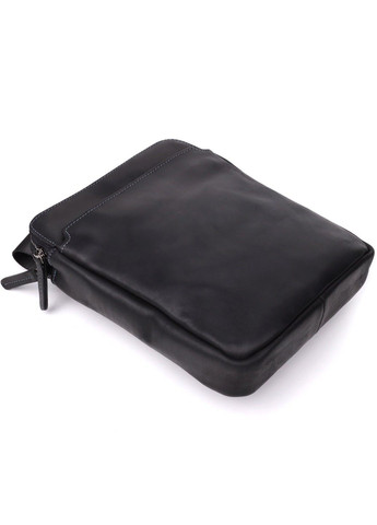 Практична чоловіча сумка через плече з вінтажної натуральної шкіри 20870_1 Чорний Shvigel (362971699)