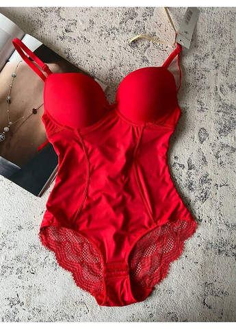 Красное боди нижнее белье женское на поролоне Porlloma (304999962)