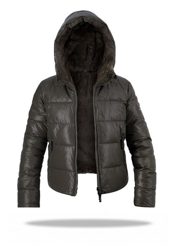 Оливкова (хакі) зимня куртка жіноча af 2277 хакі Freever