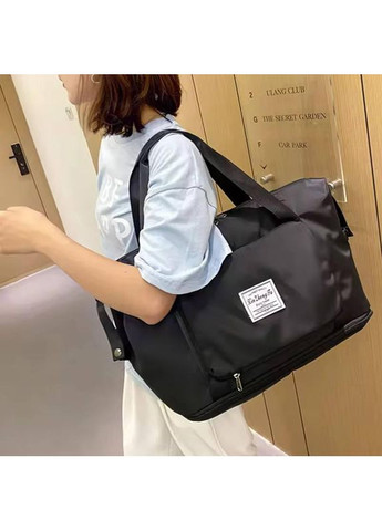 Дорожна сумка для подорожей для ручної поклажі Чорний колір 42*28см (+12 см)*22см No Brand (355921048)