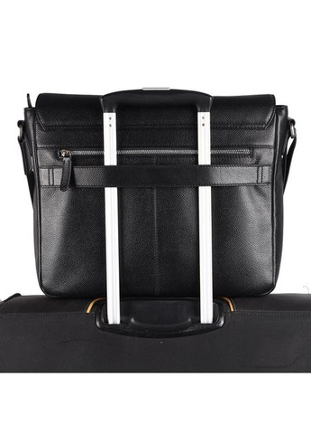 Сумка чоловіча через плече шкіряна портфель для документів А4 планшет в дорогу для телефону Чорний 34320 Brampton London (331862440)